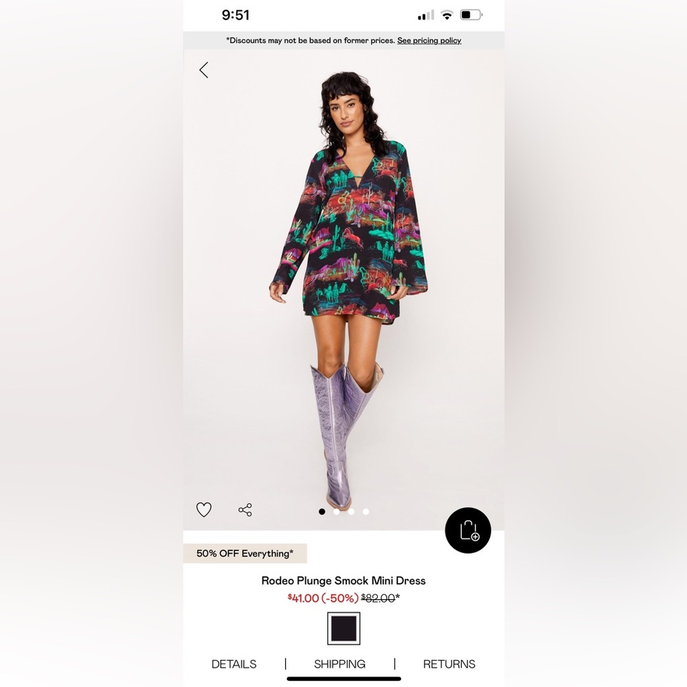 NWT Rodeo plunge dress